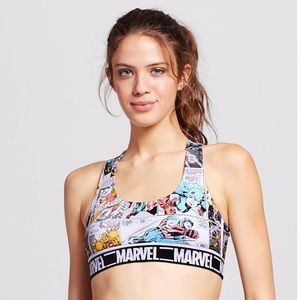 Marvel Comic Book Sports Bra